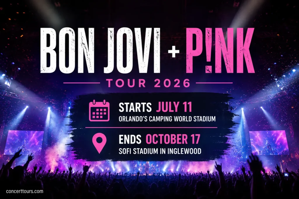 Bon Jovi And Pink Tour 2026 Dates